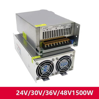 Industrijsko prekidno napajanje 1500W, DC izlazi 24/36/48V, IP23, 90% učinkovitost, masa 1,8 kg, LED monitoriranje