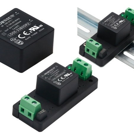 MORNSUN LD05-23BxxR2 serija 15W AC/DC modul napajanja, UL certificiran, učinkovitost 80.5%, točnost izlaza ±2%, 1‑faza
