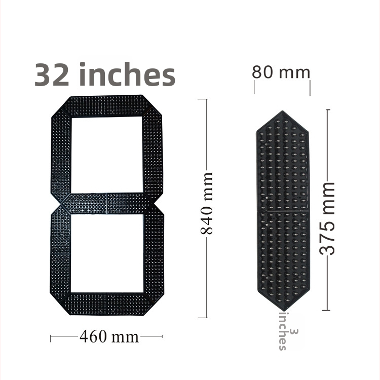 Vodotesný LED digitálny modul s 7-segmentom, zabudovaná inštalácia, napätie 110-220V/12V, prúd 4,4A