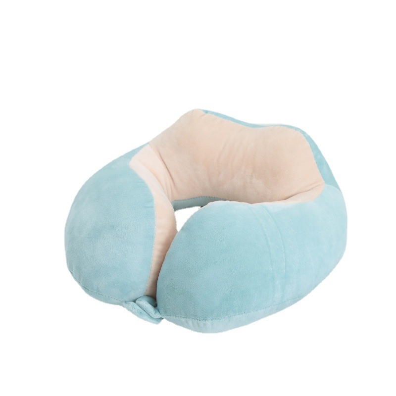 U-oblik jastuka za vrat s dvostrukim izbočenjima, PP pamuk punjenje, Crystal Velvet tkanina, moderni minimalistički dizajn