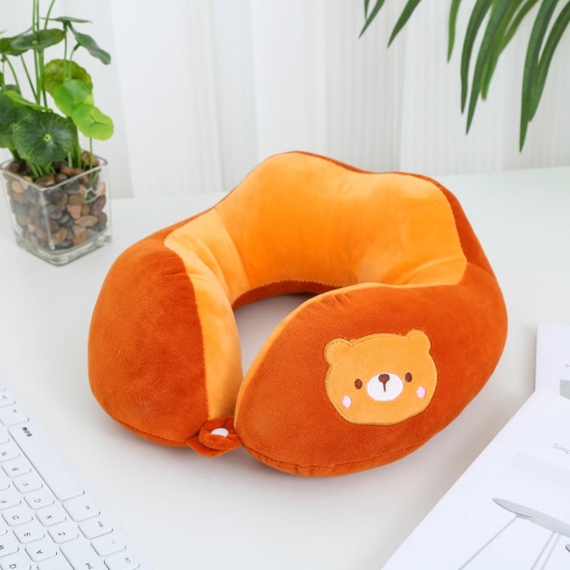 U-oblik jastuka za vrat s dvostrukim izbočenjima, PP pamuk punjenje, Crystal Velvet tkanina, moderni minimalistički dizajn