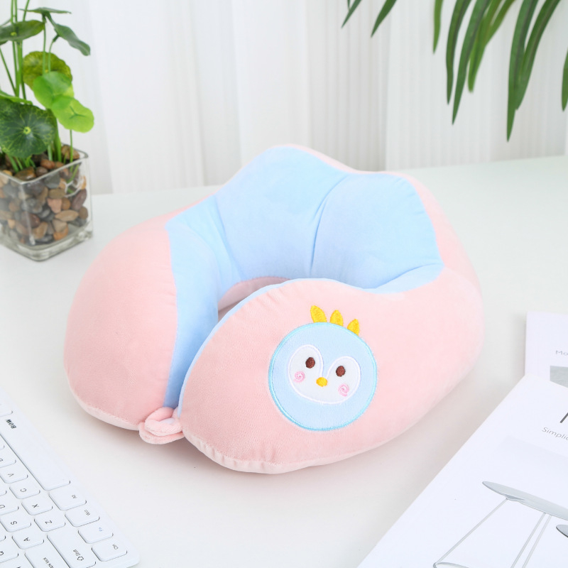 U-oblik jastuka za vrat s dvostrukim izbočenjima, PP pamuk punjenje, Crystal Velvet tkanina, moderni minimalistički dizajn