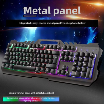 Káblový set klávesnice a myši s USB rozhraním, optický 1200 DPI, podsvietenie, vhodné pre desktop aj notebook