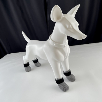 Macska mancsvédő zoknik — egyszínű poliészter, kötött anyag, domborított mintázat, minden évszakban viselhető, mindennapi stílusú háziállat cipő