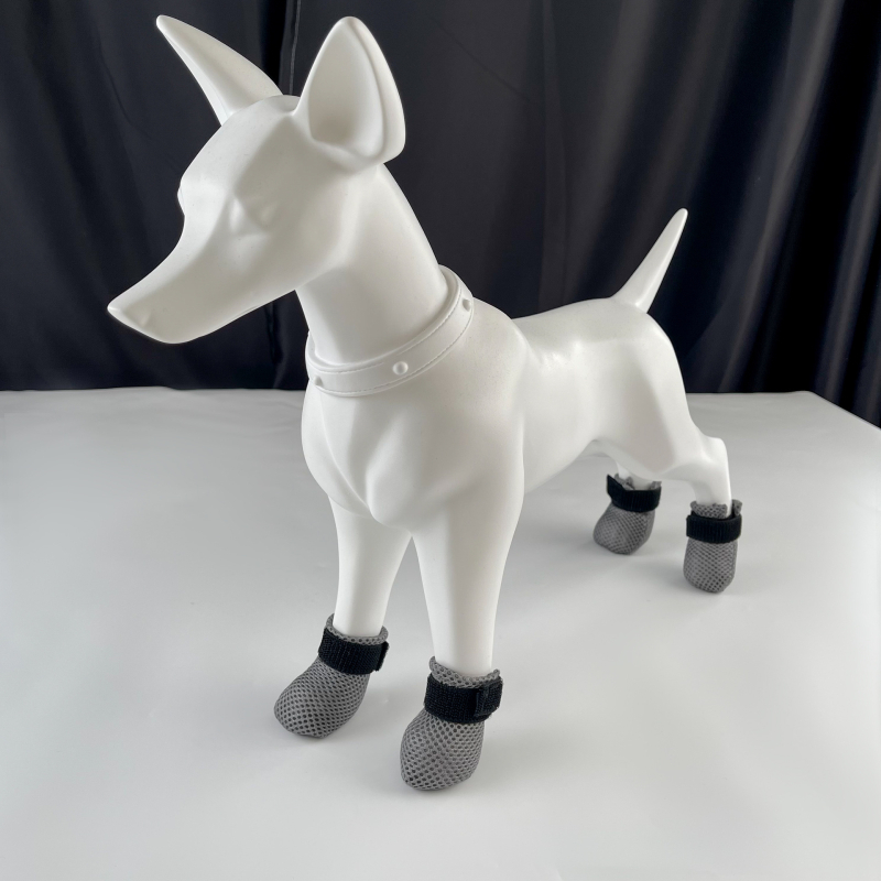 Macska mancsvédő zoknik — egyszínű poliészter, kötött anyag, domborított mintázat, minden évszakban viselhető, mindennapi stílusú háziállat cipő