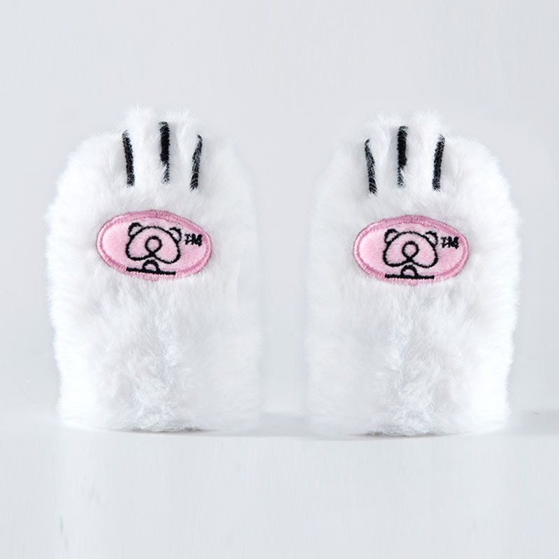 Macskaápoló kesztyűk fürdetéséhez, 4 darabos készlet, puha nyúlvelúr, állítható, karcolás elleni