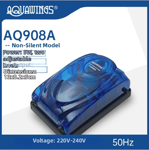 Akvariumska oksigen pumpa AQ908A s dvostrukim izlazom za mala akvarija