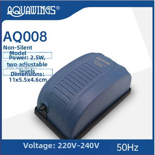 Akvariumska oksigen pumpa AQ908A s dvostrukim izlazom za mala akvarija