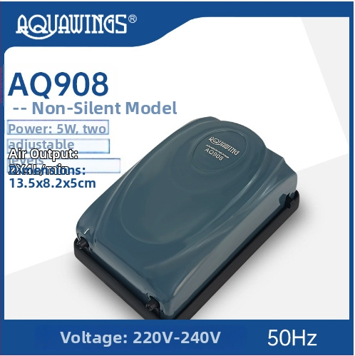 Akvariumska oksigen pumpa AQ908A s dvostrukim izlazom za mala akvarija