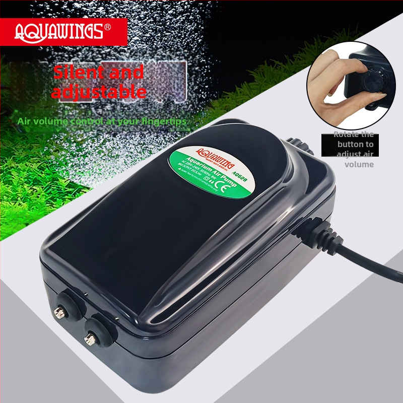 Akvariumska oksigen pumpa AQ908A s dvostrukim izlazom za mala akvarija