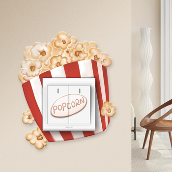 Θήκη δέρματος για διακόπτη Gourmet σειρά — Μοντέρνο μινιμαλιστικό στυλ, Προσαρμόσιμο, Sticker διακόπτη Potato-Chip, για σαλόνι/υπνοδωμάτιο/εστιατόριο