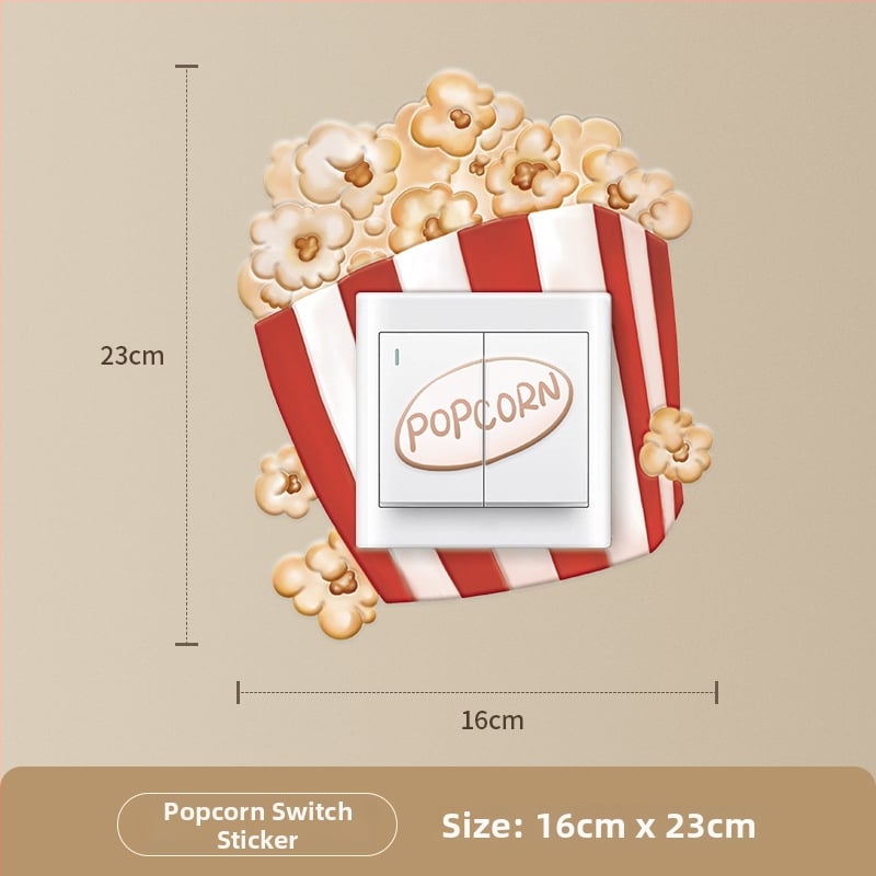 Θήκη δέρματος για διακόπτη Gourmet σειρά — Μοντέρνο μινιμαλιστικό στυλ, Προσαρμόσιμο, Sticker διακόπτη Potato-Chip, για σαλόνι/υπνοδωμάτιο/εστιατόριο