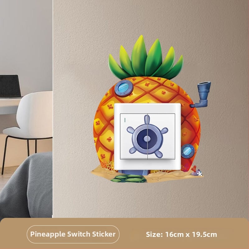 Θήκη δέρματος για διακόπτη Gourmet σειρά — Μοντέρνο μινιμαλιστικό στυλ, Προσαρμόσιμο, Sticker διακόπτη Potato-Chip, για σαλόνι/υπνοδωμάτιο/εστιατόριο