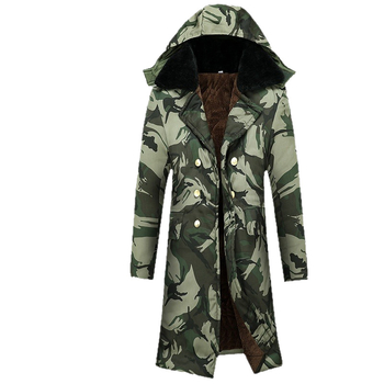 Ανδρικό καμουφλαρισμένο στρατιωτικό παλτό, θερμική μόνωση, ύφασμα χημικών ινών, μοτίβο καμουφλάζ, για χειμώνα και άνοιξη.