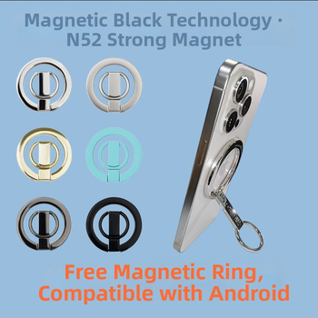 Univerzalni magnetski metalni držač za telefon s prstenom, ultra-tanki, sklopivi stolni držač