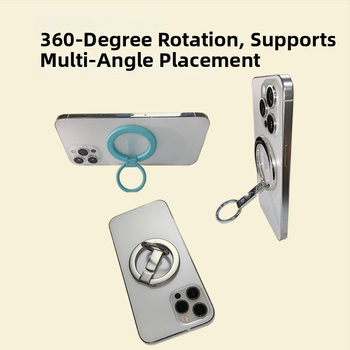 Univerzalni magnetski metalni držač za telefon s prstenom, ultra-tanki, sklopivi stolni držač