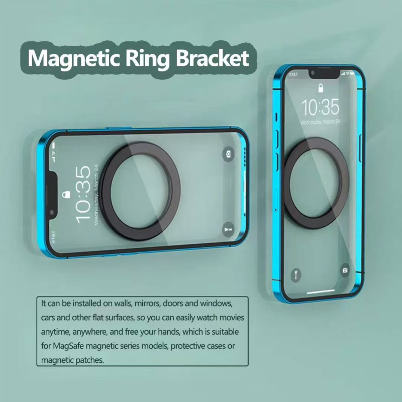 Univerzalni magnetski metalni držač za telefon s prstenom, ultra-tanki, sklopivi stolni držač