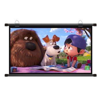 Fali vetítővászon - hordozható, telepítés nélkül, fémből készült