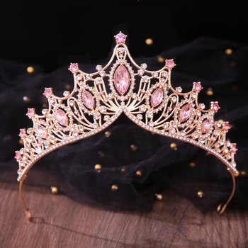 Dječja kruna za glavu, koreanskog stila, kruna od legure s kristalima