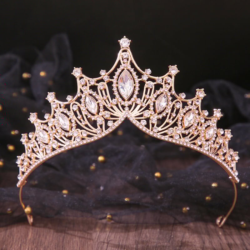 Dječja kruna za glavu, koreanskog stila, kruna od legure s kristalima