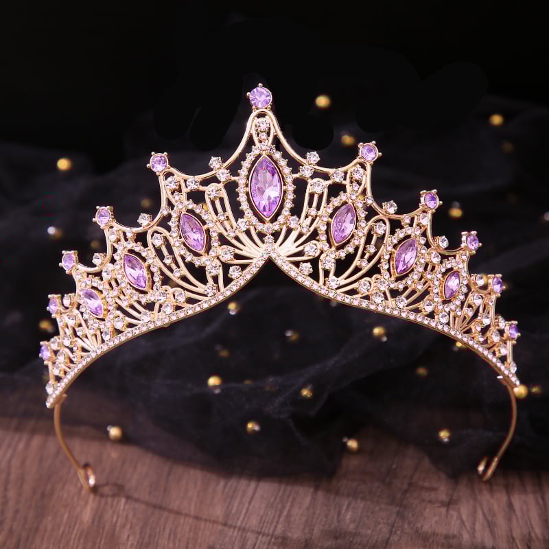 Dječja kruna za glavu, koreanskog stila, kruna od legure s kristalima