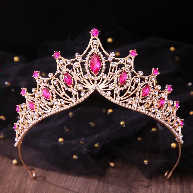 Dječja kruna za glavu, koreanskog stila, kruna od legure s kristalima