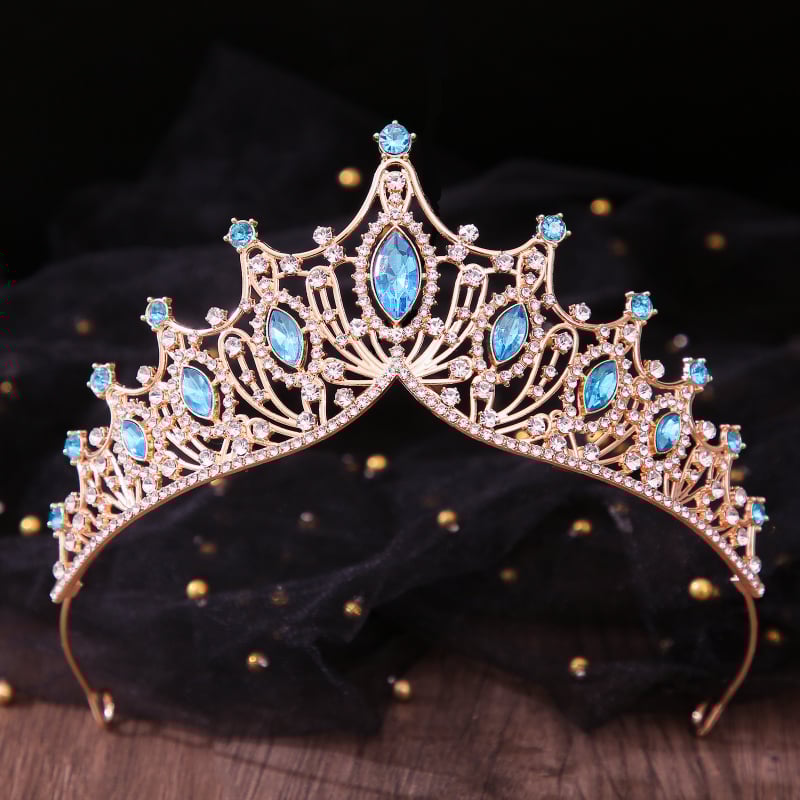 Dječja kruna za glavu, koreanskog stila, kruna od legure s kristalima