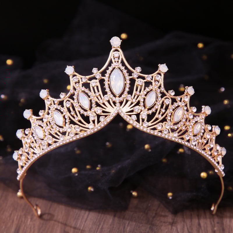 Dječja kruna za glavu, koreanskog stila, kruna od legure s kristalima