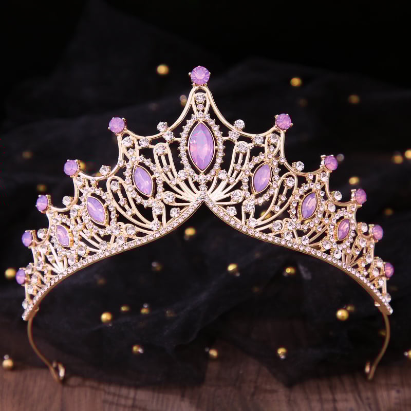 Dječja kruna za glavu, koreanskog stila, kruna od legure s kristalima