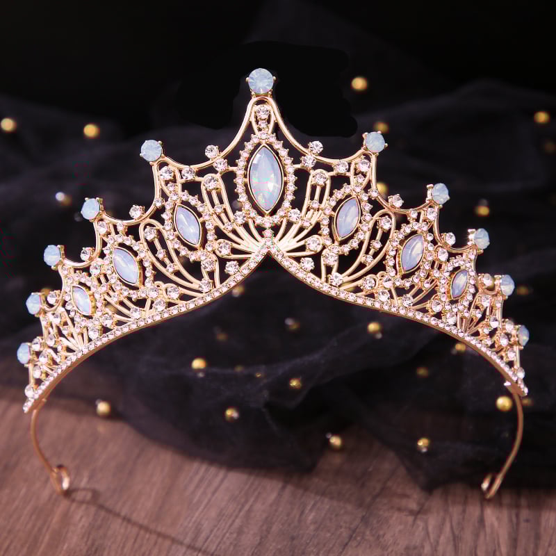 Dječja kruna za glavu, koreanskog stila, kruna od legure s kristalima