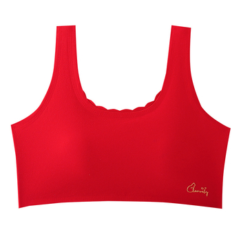 Sportski grudnjak u stilu veste za djevojčice 12–15 godina, najlon materijal, šalica 3/4, fiksirani dvostruki naramenici, zaštita od prozirnosti, udoban