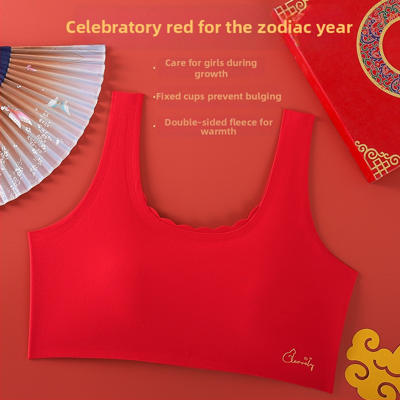 Sportski grudnjak u stilu veste za djevojčice 12–15 godina, najlon materijal, šalica 3/4, fiksirani dvostruki naramenici, zaštita od prozirnosti, udoban