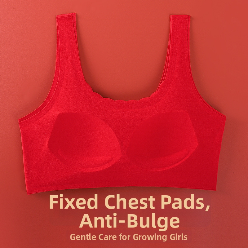 Sportski grudnjak u stilu veste za djevojčice 12–15 godina, najlon materijal, šalica 3/4, fiksirani dvostruki naramenici, zaštita od prozirnosti, udoban