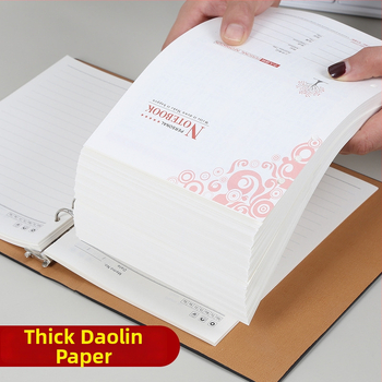 Luksuzni poslovni bilježnik s prilagodljivim logotipom, 100 stranica, jezgro s 6/9 rupa, stranice Forest papira