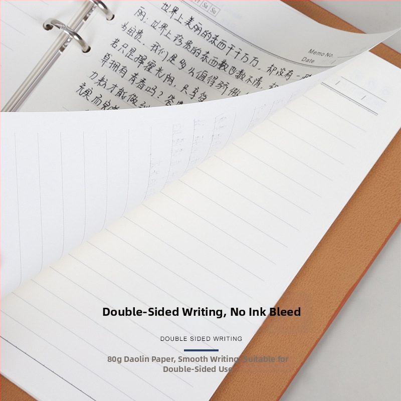 Luksuzni poslovni bilježnik s prilagodljivim logotipom, 100 stranica, jezgro s 6/9 rupa, stranice Forest papira