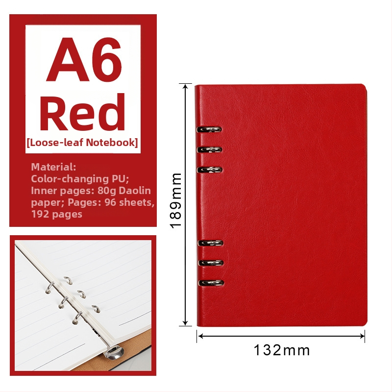 Luksuzni poslovni bilježnik s prilagodljivim logotipom, 100 stranica, jezgro s 6/9 rupa, stranice Forest papira