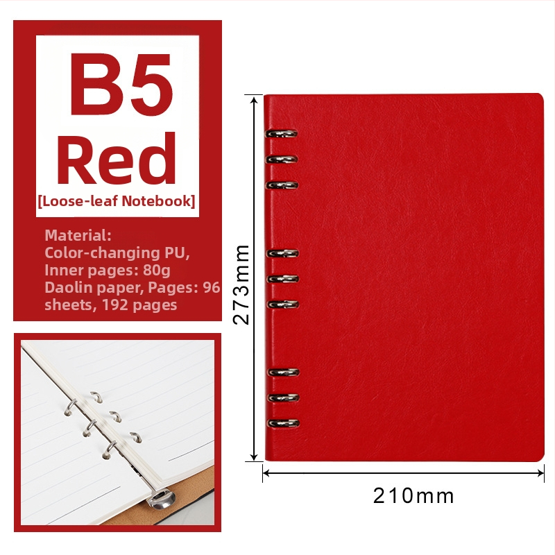 Luksuzni poslovni bilježnik s prilagodljivim logotipom, 100 stranica, jezgro s 6/9 rupa, stranice Forest papira