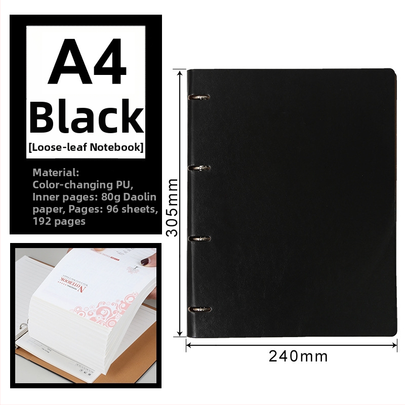 Luksuzni poslovni bilježnik s prilagodljivim logotipom, 100 stranica, jezgro s 6/9 rupa, stranice Forest papira