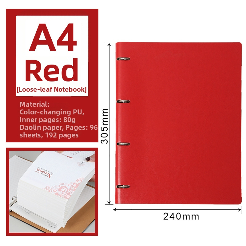 Luksuzni poslovni bilježnik s prilagodljivim logotipom, 100 stranica, jezgro s 6/9 rupa, stranice Forest papira