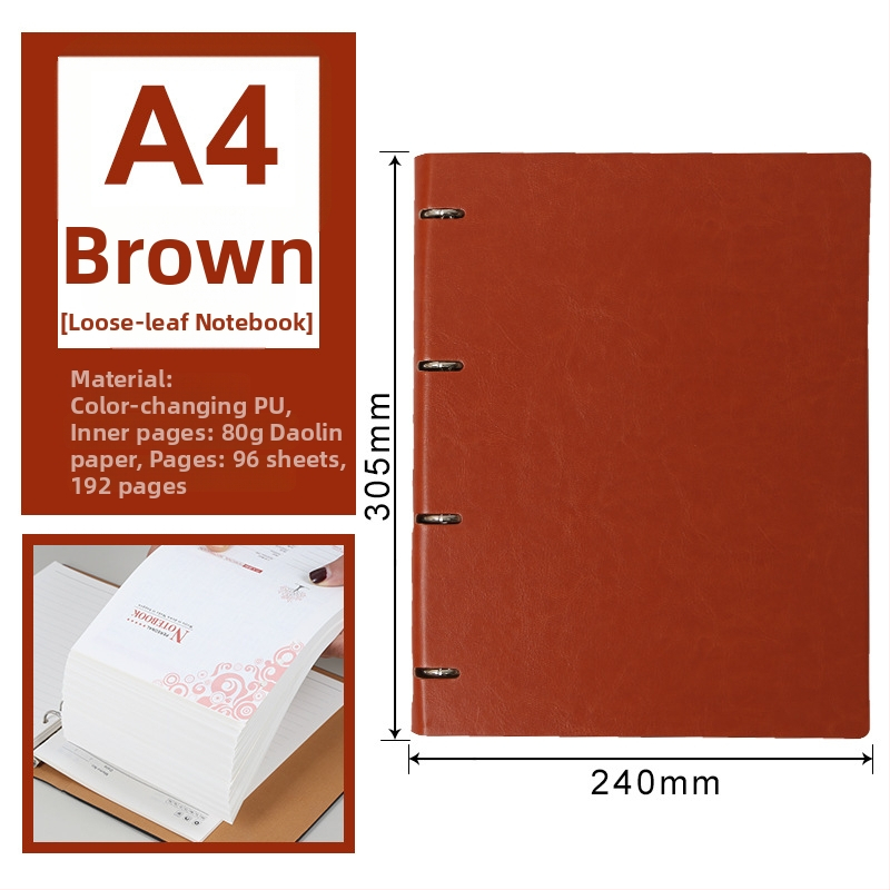 Luksuzni poslovni bilježnik s prilagodljivim logotipom, 100 stranica, jezgro s 6/9 rupa, stranice Forest papira