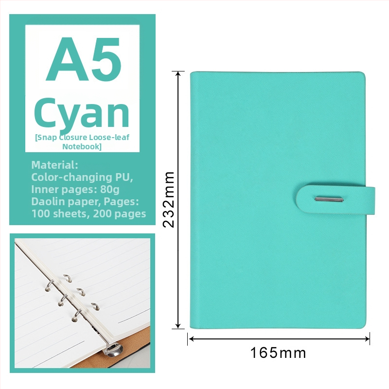 Luksuzni poslovni bilježnik s prilagodljivim logotipom, 100 stranica, jezgro s 6/9 rupa, stranice Forest papira