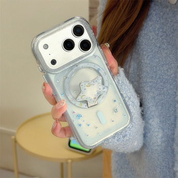 Θήκη κινητού με σκληρό περίβλημα και βάση μαγνητικής πρόσφυσης 2-σε-1 για τις σειρές iPhone 14–17 Pro/Max, ανθεκτική στη φθορά και στην πτώση