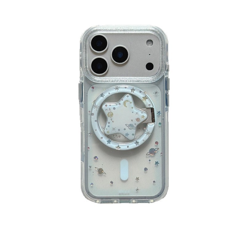 Θήκη κινητού με σκληρό περίβλημα και βάση μαγνητικής πρόσφυσης 2-σε-1 για τις σειρές iPhone 14–17 Pro/Max, ανθεκτική στη φθορά και στην πτώση