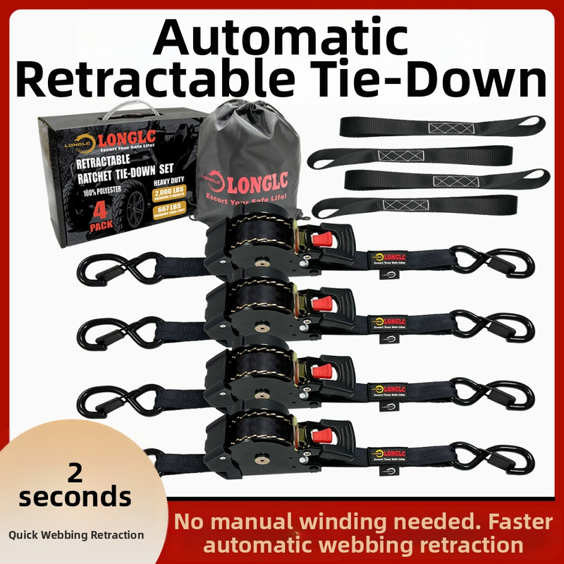 Pás na zabezpečenie batožiny na motocykl s napínačom – polyester, nosnosť 500 kg, pevnosť v ťahu 1000 kg, bezpečnostný faktor 2:1