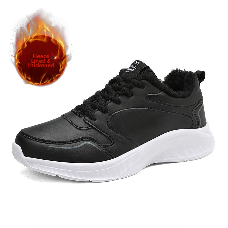 Ženske tenisice od sintetičke kože, podstava od umjetnog krzna, lagane i prozračne MD potplat, okrugli vrh, šnuralo zatvaranje