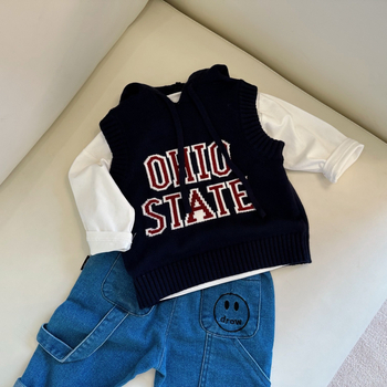 Παιδικό γιλέκο χωρίς μανίκια σε κορεατικό στυλ, 50% πολυεστέρας, κανονικό πάχος, κατάλληλο για 1–3 ετών