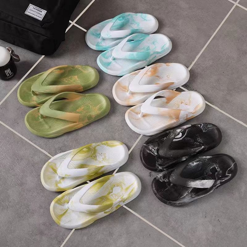Muške japanke u korejskom stilu s debelim potplatom, PVC gornji dio i potplat, Injection Shoes tehnologija, zatvaranje klipom