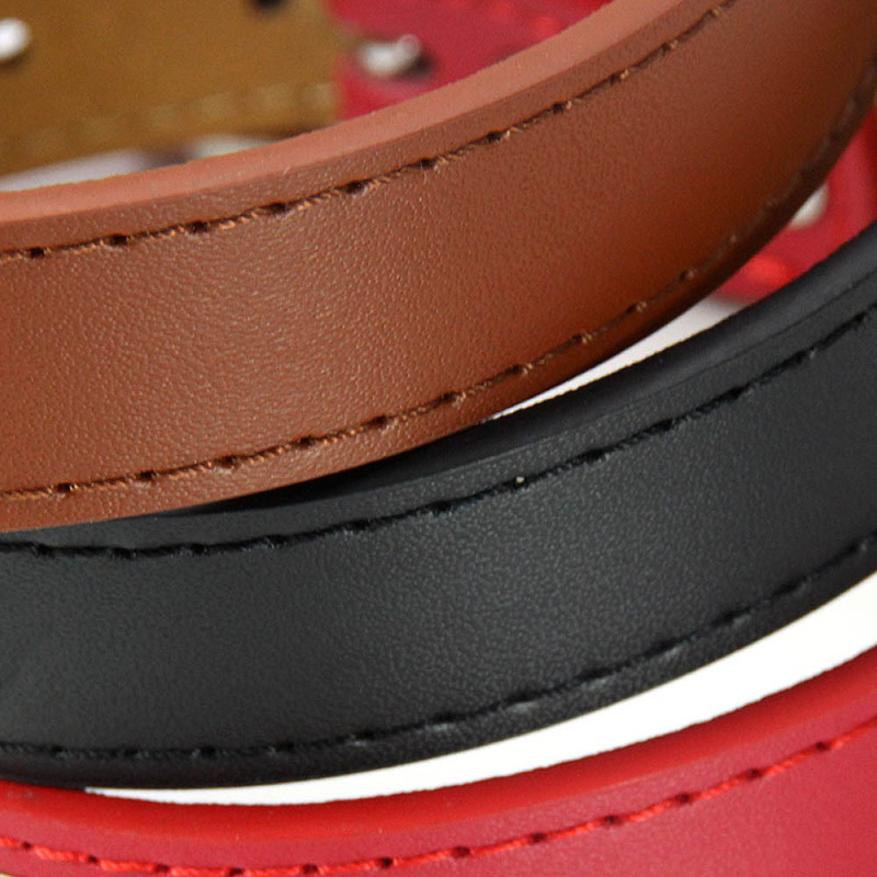 Háziállat nyakörv állítható csattal, monokróm mintázat, valódi bőr + prémium bőr, japán és koreai stílus, minden évszakban használható