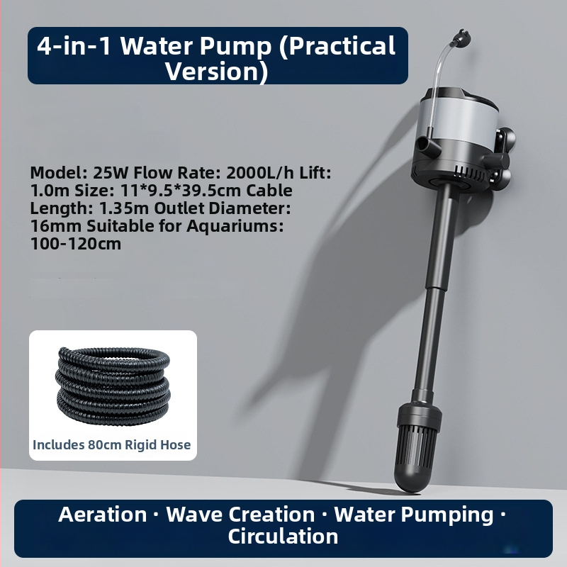 Old Fisherman подводна вълнова помпа за аквариум – четири в едно: аериране, филтрация, циркулация, ABS; минимално ниво вода 17 см; гаранция 12 месеца