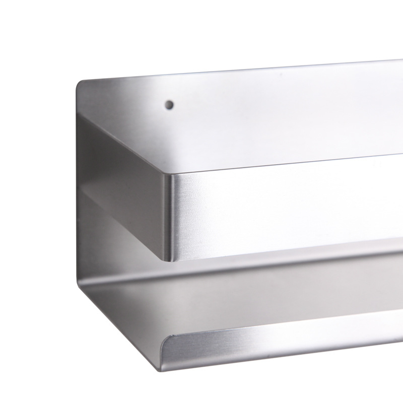 Raft fără găuri din oțel inoxidabil, organizator pentru igienă și spațiu de depozitare, montat pe perete, capacitate 10 kg